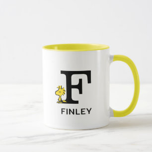 Peanuts   Woodstock Name & Monogram F Mug