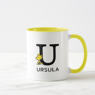 Peanuts   Woodstock Name & Monogram U Mug