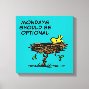 Peanuts Woodstock Napping Canvas Print