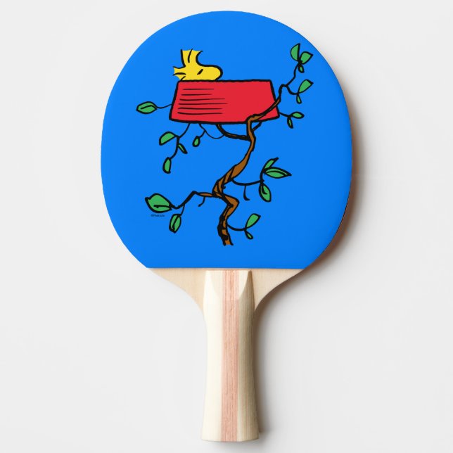 Peanuts | Woodstock Napping in Snoopy's Dish Ping Pong Paddle (Front)