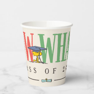 Peanuts Woodstock Now What Graduation Funny Quote Paper Cups