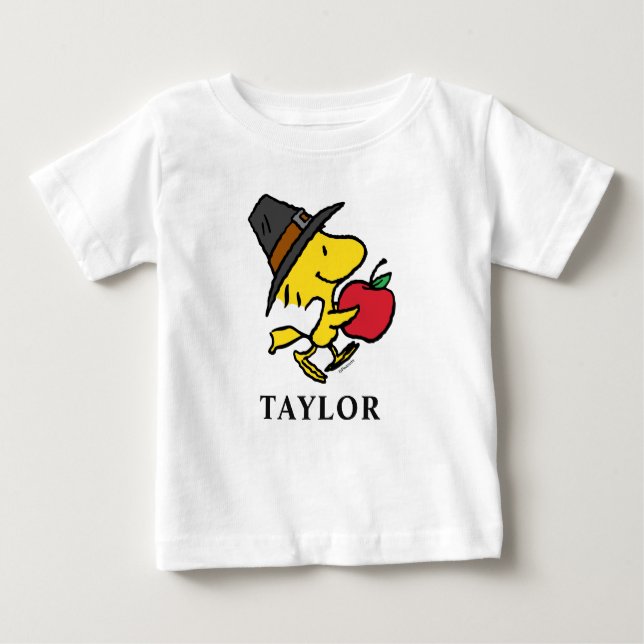 Peanuts | Woodstock Pilgrim Baby T-Shirt (Front)