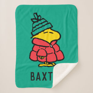 Peanuts   Woodstock Puffy Winter Jacket Sherpa Blanket