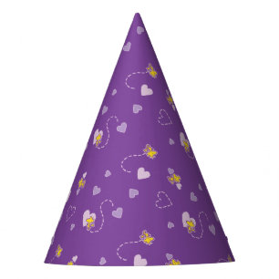 Peanuts   Woodstock Purple Heart Pattern Party Hat