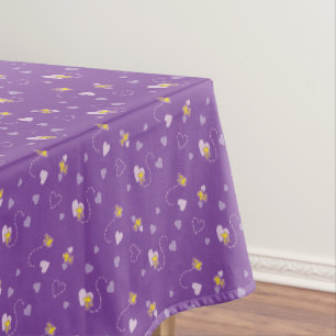 Peanuts   Woodstock Purple Heart Pattern Tablecloth
