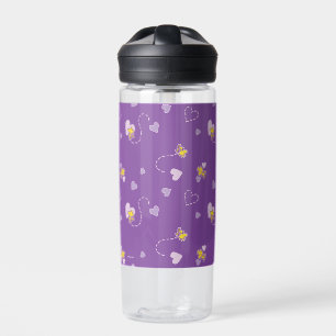 Peanuts   Woodstock Purple Heart Pattern Water Bottle