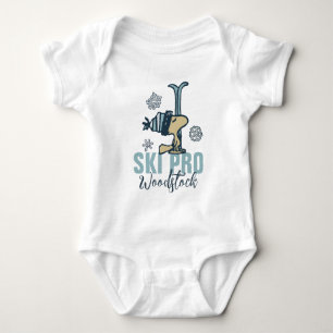 Peanuts Woodstock Ski Pro Baby Bodysuit