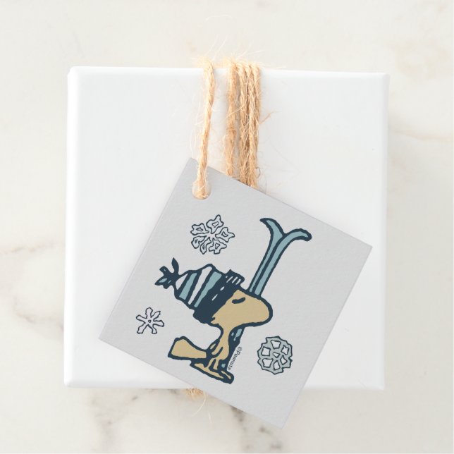 Peanuts | Woodstock Ski Pro Favour Tags (In Situ)