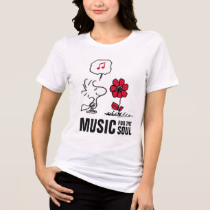 Peanuts Woodstock Smelling the Flowers Tri-Blend Shirt