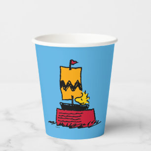 Peanuts   Woodstock Snoopy Dish Sail Boat Paper Cups