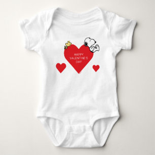 Peanuts Woodstock & Snoopy Valentine Baby Bodysuit