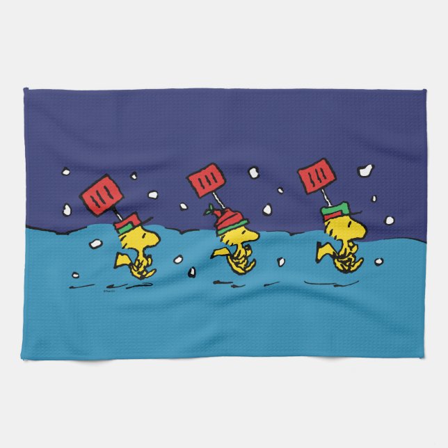 Peanuts | Woodstock Snow Shovel Team Tea Towel (Horizontal)