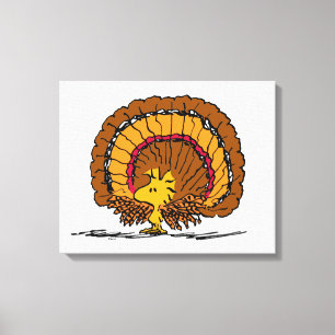 Peanuts Woodstock Turkey Canvas Print