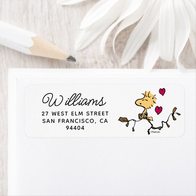 Peanuts | Woodstock Whistle Return Address Label (Insitu)
