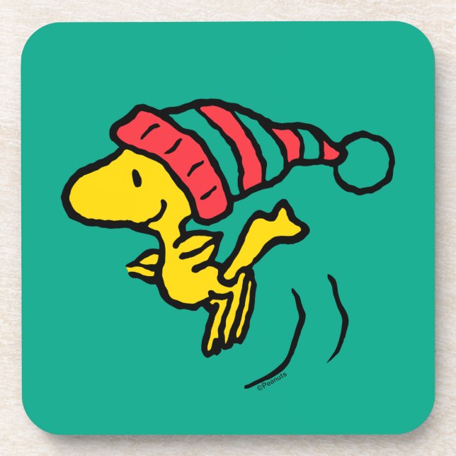 Peanuts | Woodstock Winter Beanie Cap Coaster (Front)
