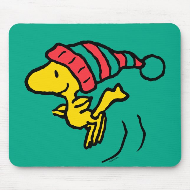 Peanuts | Woodstock Winter Beanie Cap Mouse Pad (Front)