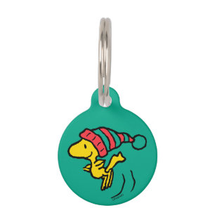 Peanuts   Woodstock Winter Beanie Cap Pet Tag