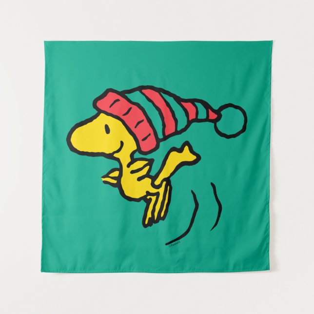 Peanuts | Woodstock Winter Beanie Cap Tapestry (Front)