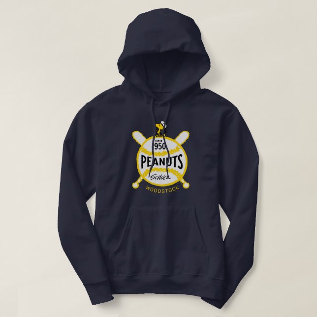 Peanuts | WoodstockPeanuts Baseball Since 1950 Hoodie (Design Front)
