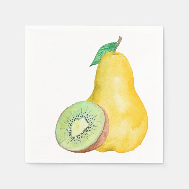 Pear and Kiwi Napkin (Front)