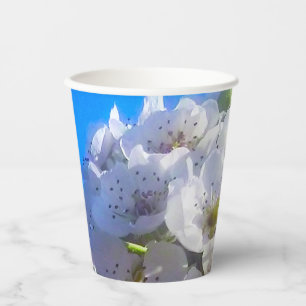 Pear Blossoms Paper Cups