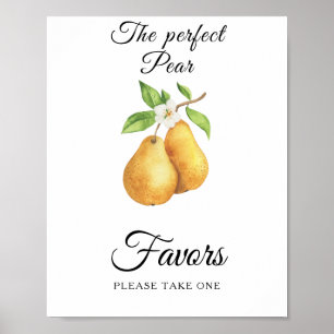 Pear bridal shower Favors please take one Poster