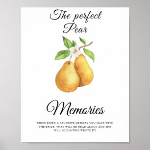 Pear Bridal Shower Memories with the bride Poster