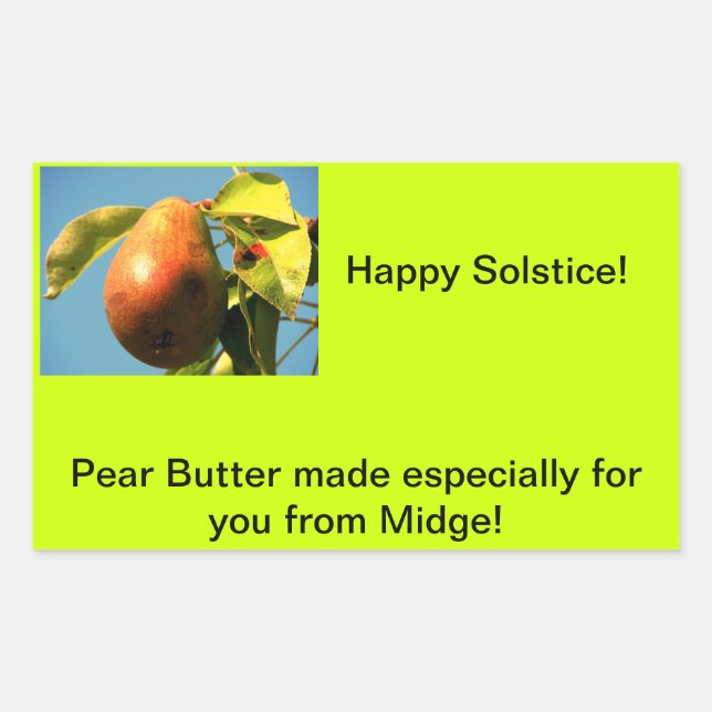 Pear Butter Jam Label (Front)