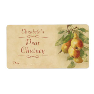Pear Canning label