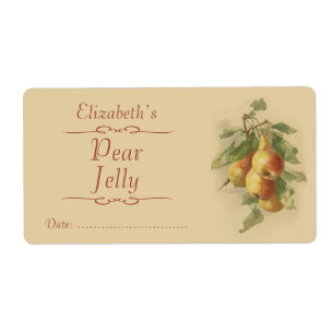 Pear Canning label