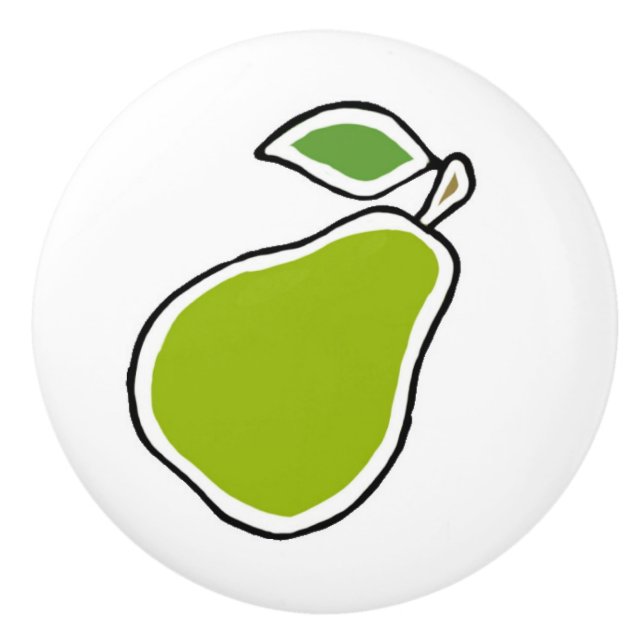 Pear Ceramic Knob (Front)