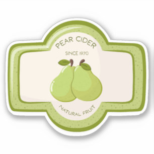Pear cider bottle label