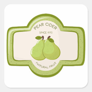 Pear cider bottle label