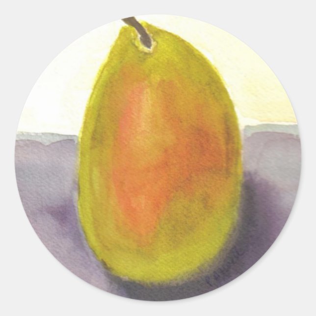 Pear Classic Round Sticker (Front)