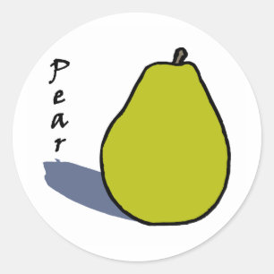 Pear Classic Round Sticker