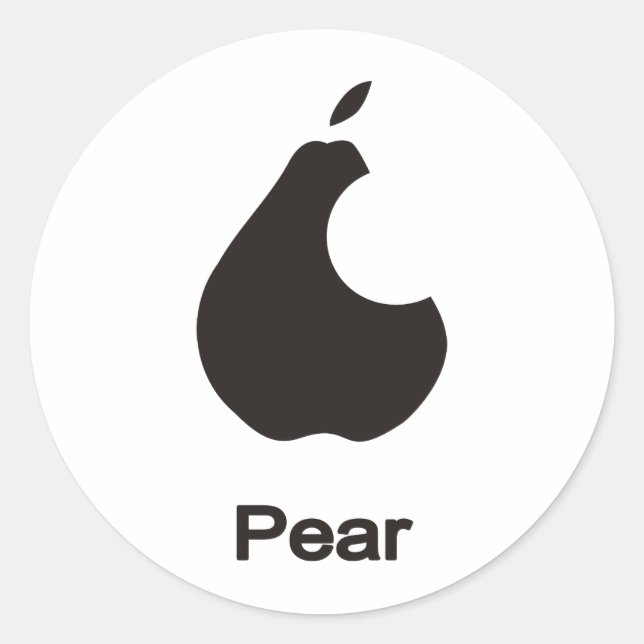 PEAR CLASSIC ROUND STICKER (Front)