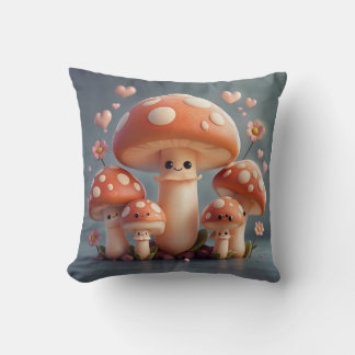 Pear crab with mushroom family cushion