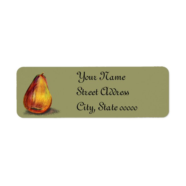 Pear Design Return Address Label (Front)