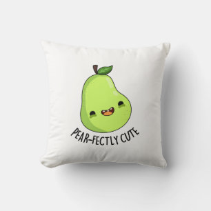 Pear-fectly Cute Fruit Pear Pun  Cushion