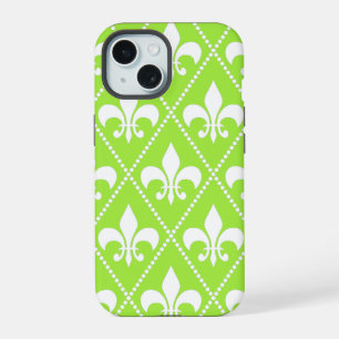Pear Fleur de Lis iPhone 15 Case