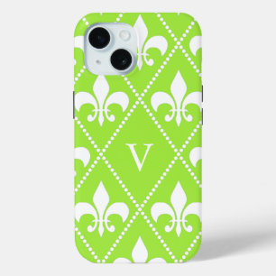 Pear Fleur de Lis w/ monogram iPhone 15 Case