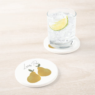 Pear Fruit Illustration  Coaster