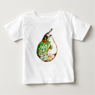 Pear fruit pop art watercolour illustration baby T-Shirt