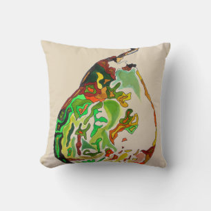 Pear fruit watercolour art illustration cushion