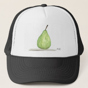 Pear fruit watercolour trucker hat