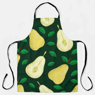 Pear fruits seamless pattern apron