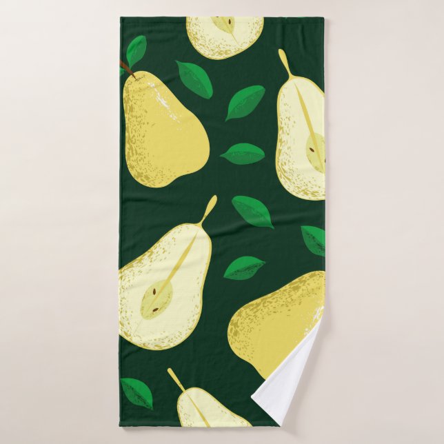 Pear fruits seamless pattern bath towel (Bath Towel)