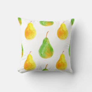 Pear fruits seamless pattern cushion