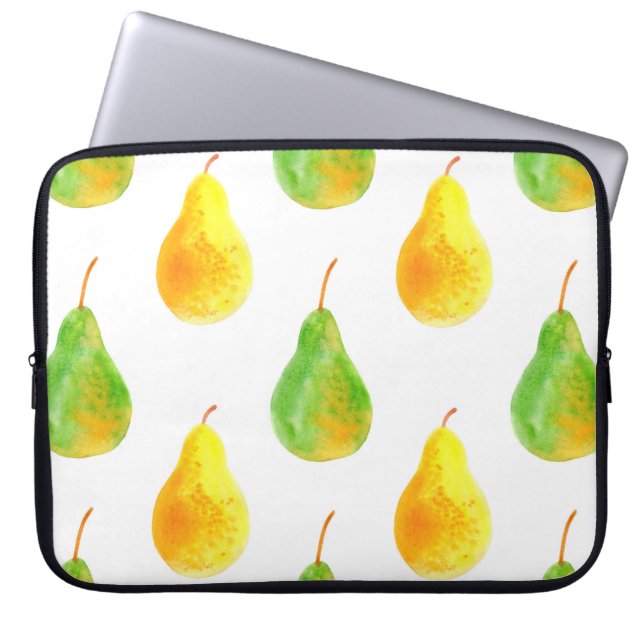 Pear fruits seamless pattern laptop sleeve (Front)