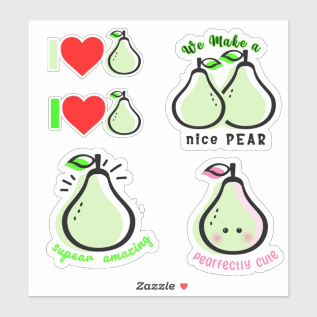 Pear Fun Pun Motivating Encouraging Words (Sheet)